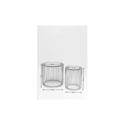 KARE Design Table D Appoint Wire Argente (2/Set)