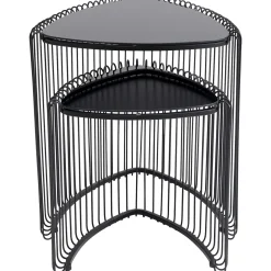 KARE Design Table D Appoint Wire Triangle Noir (2/Set)