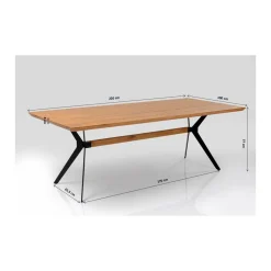KARE Design Table Downtown Noyer 220X100Cm