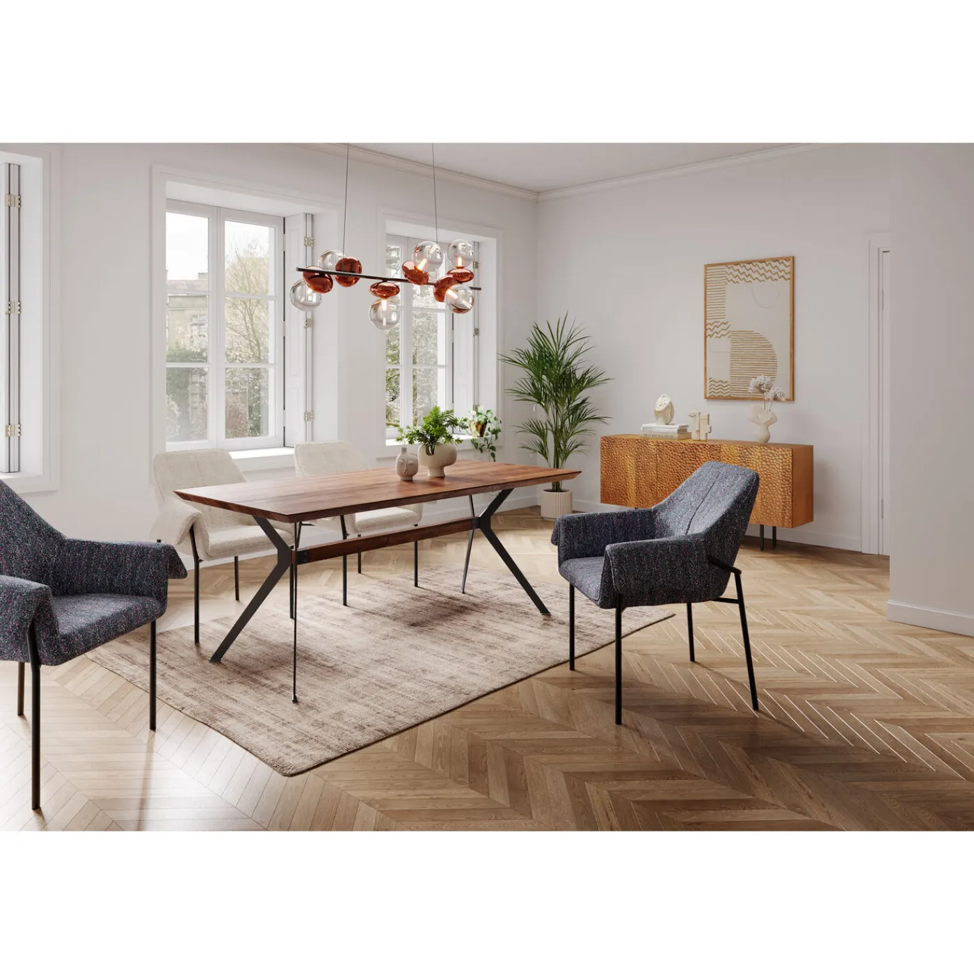 KARE Design Table Downtown Noyer 180X90Cm