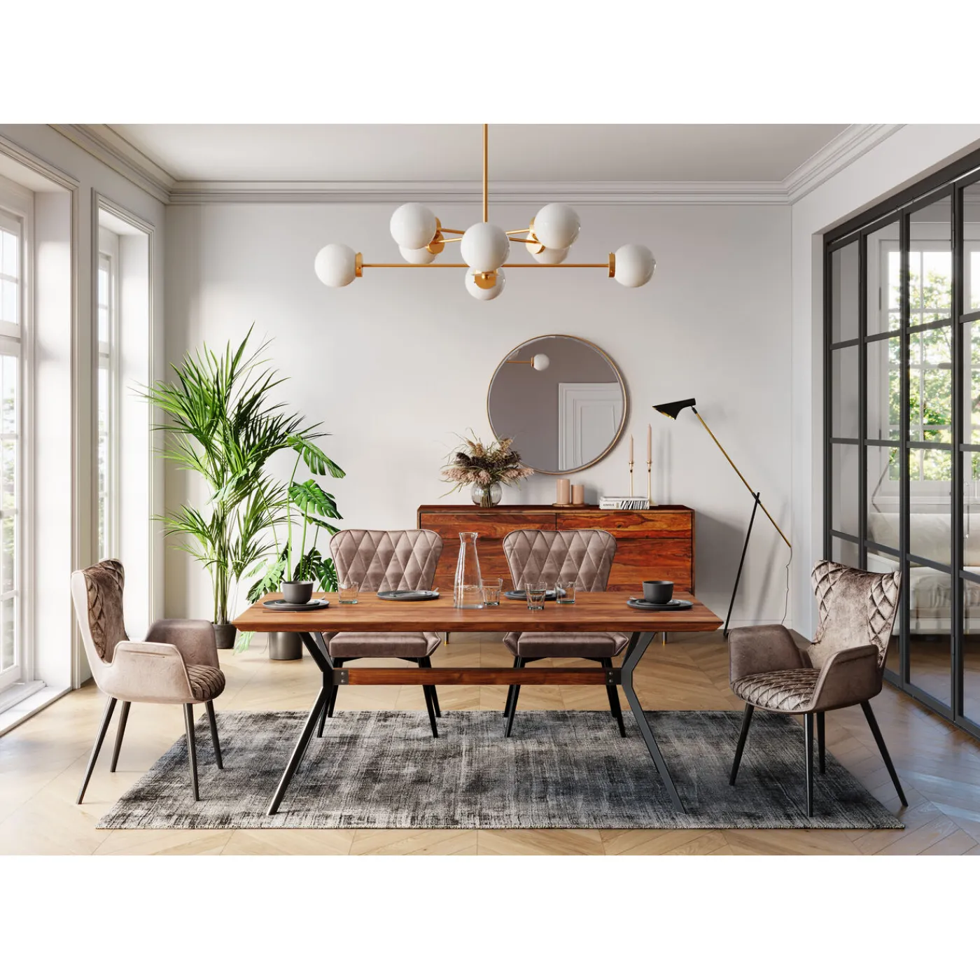 KARE Design Table Downtown Noyer 180X90Cm