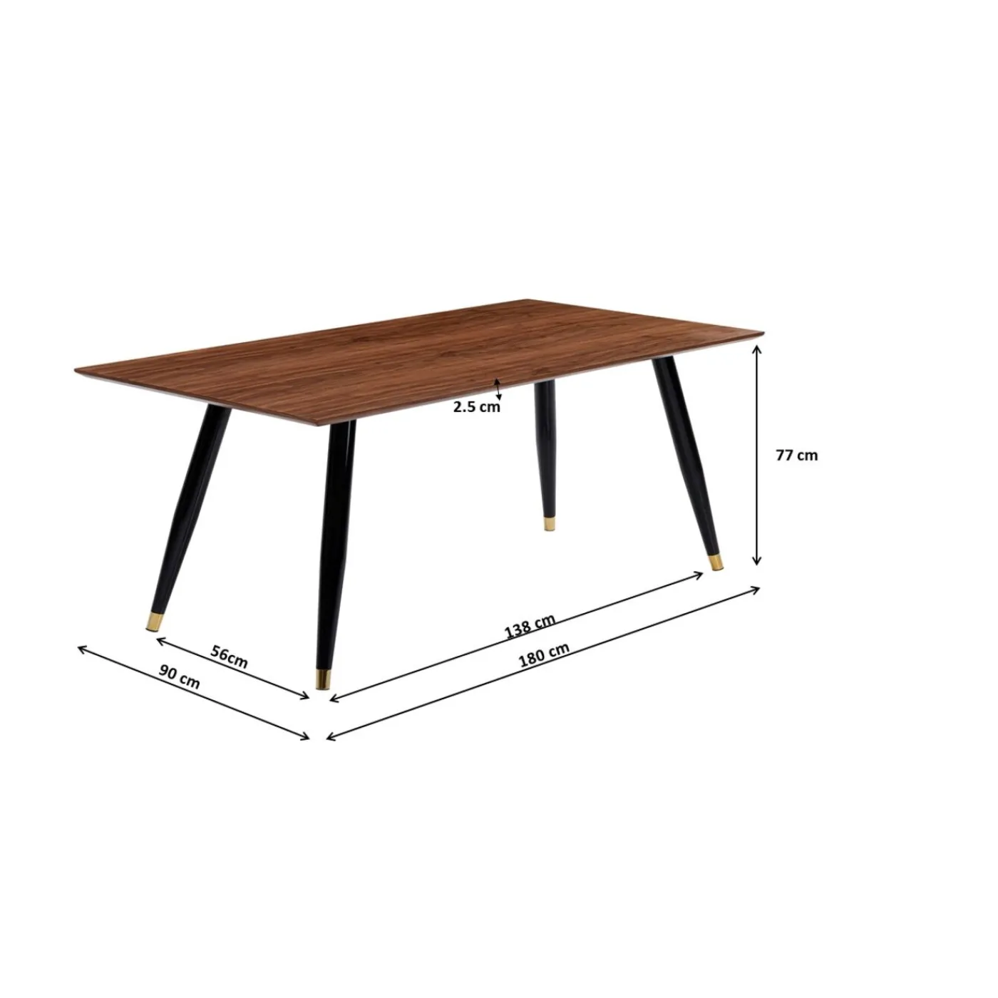 KARE Design Table Duran Square 180X90Cm