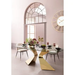 KARE Design Table Gloria Gold 200X100Cm