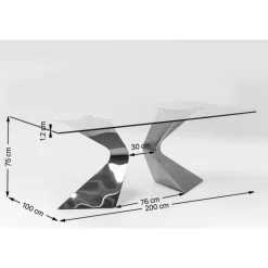 KARE Design Table Gloria Gold 200X100Cm