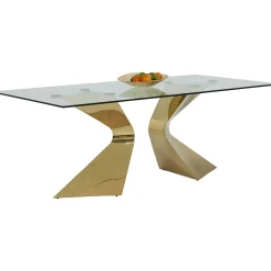 KARE Design Table Gloria Gold 200X100Cm