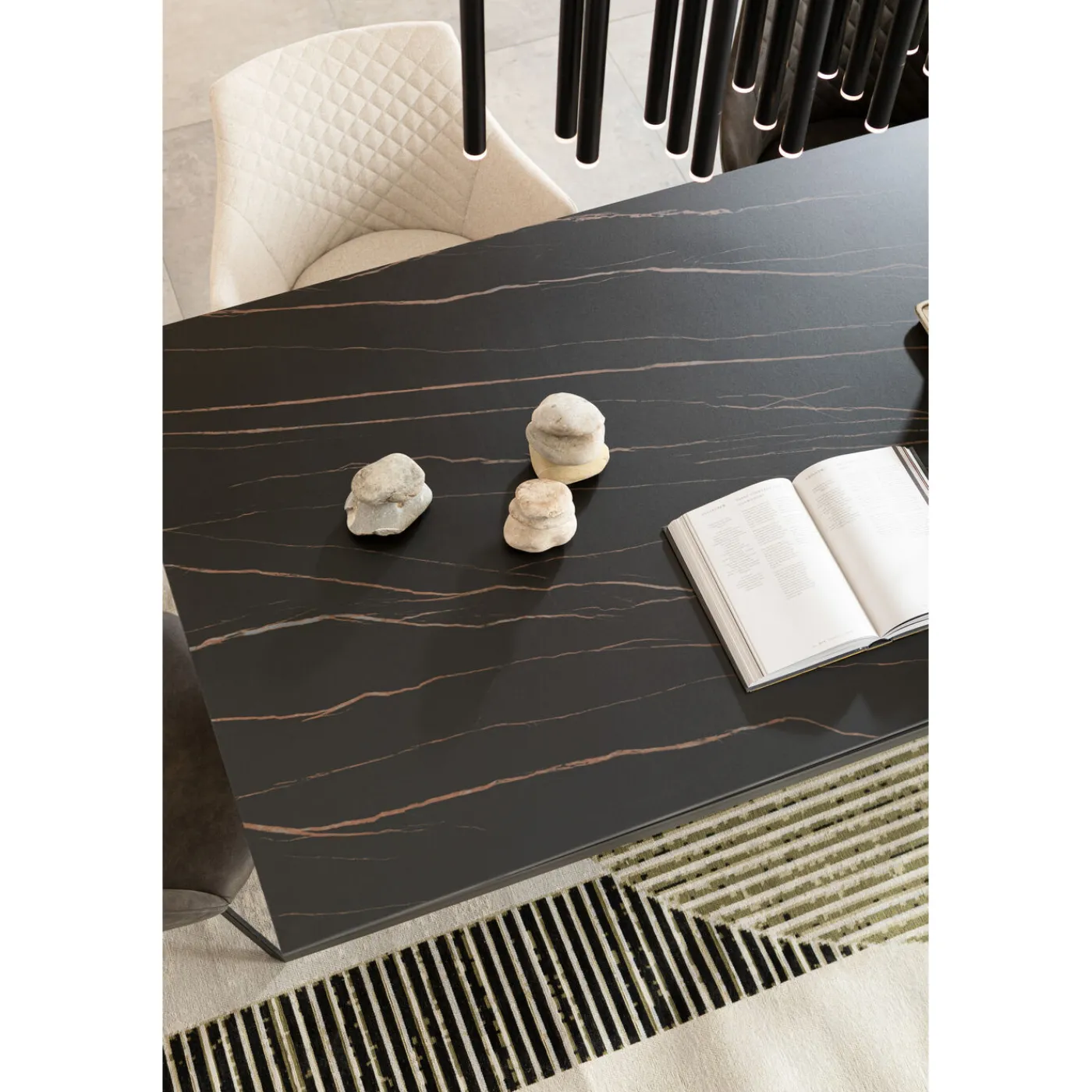 KARE Design Table Gloria Noir Ceramique 200X100
