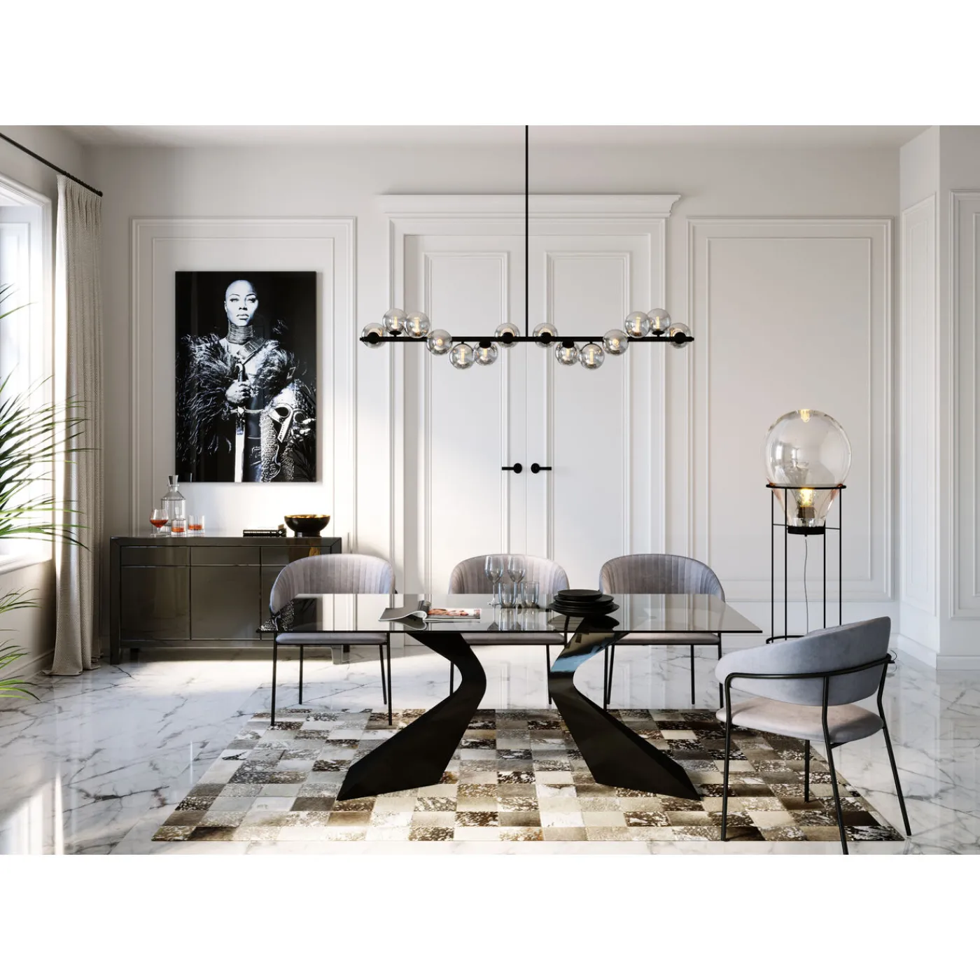 KARE Design Table Gloria Noir 200X100Cm