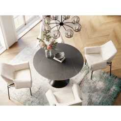 KARE Design Table Grande Possibilita Noir O120Cm