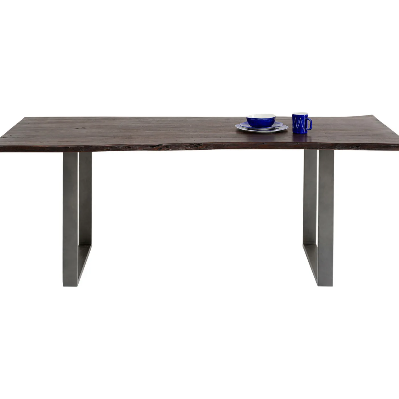 KARE Design Table Harmony Fonce Acier Brut 200X100