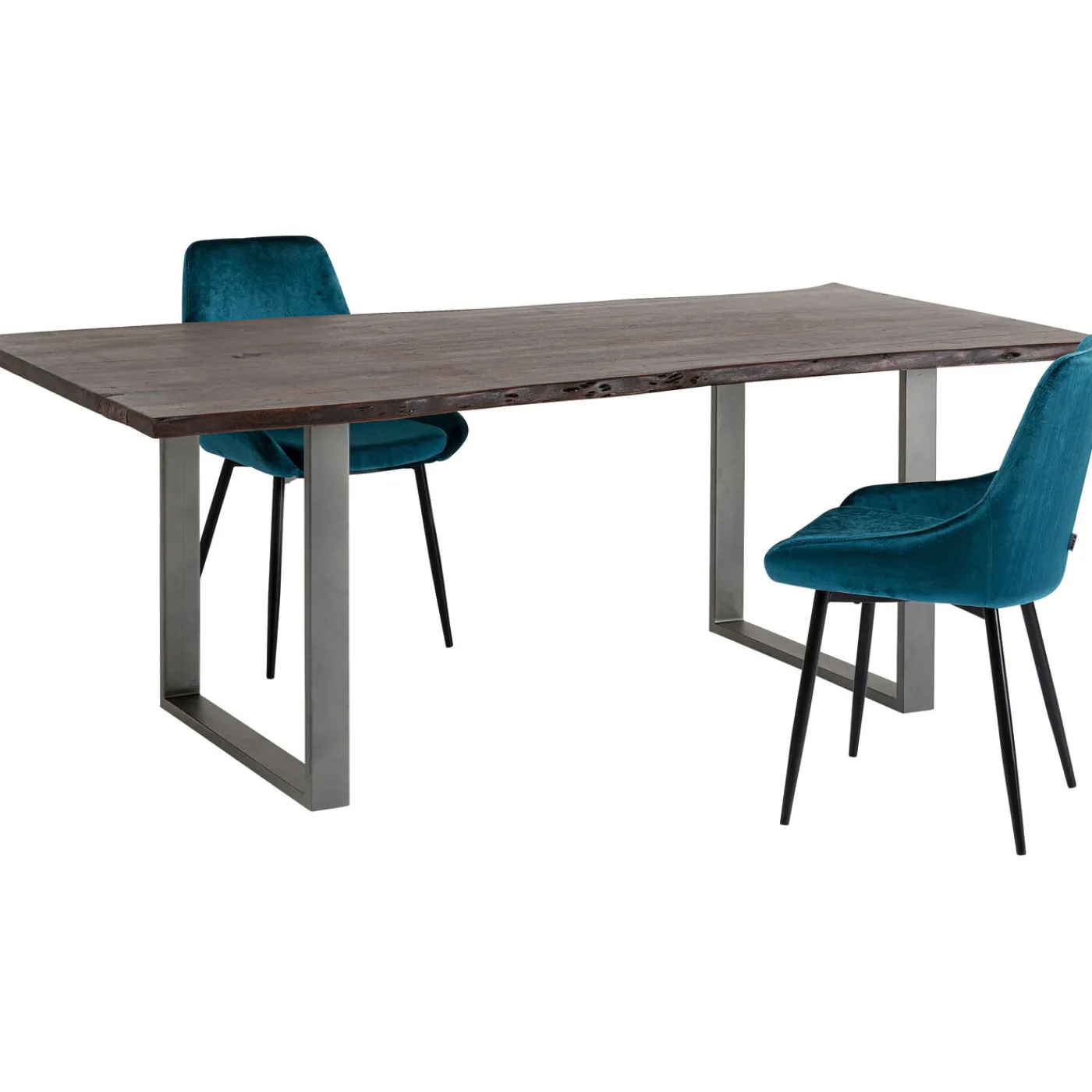 KARE Design Table Harmony Fonce Acier Brut 160X80