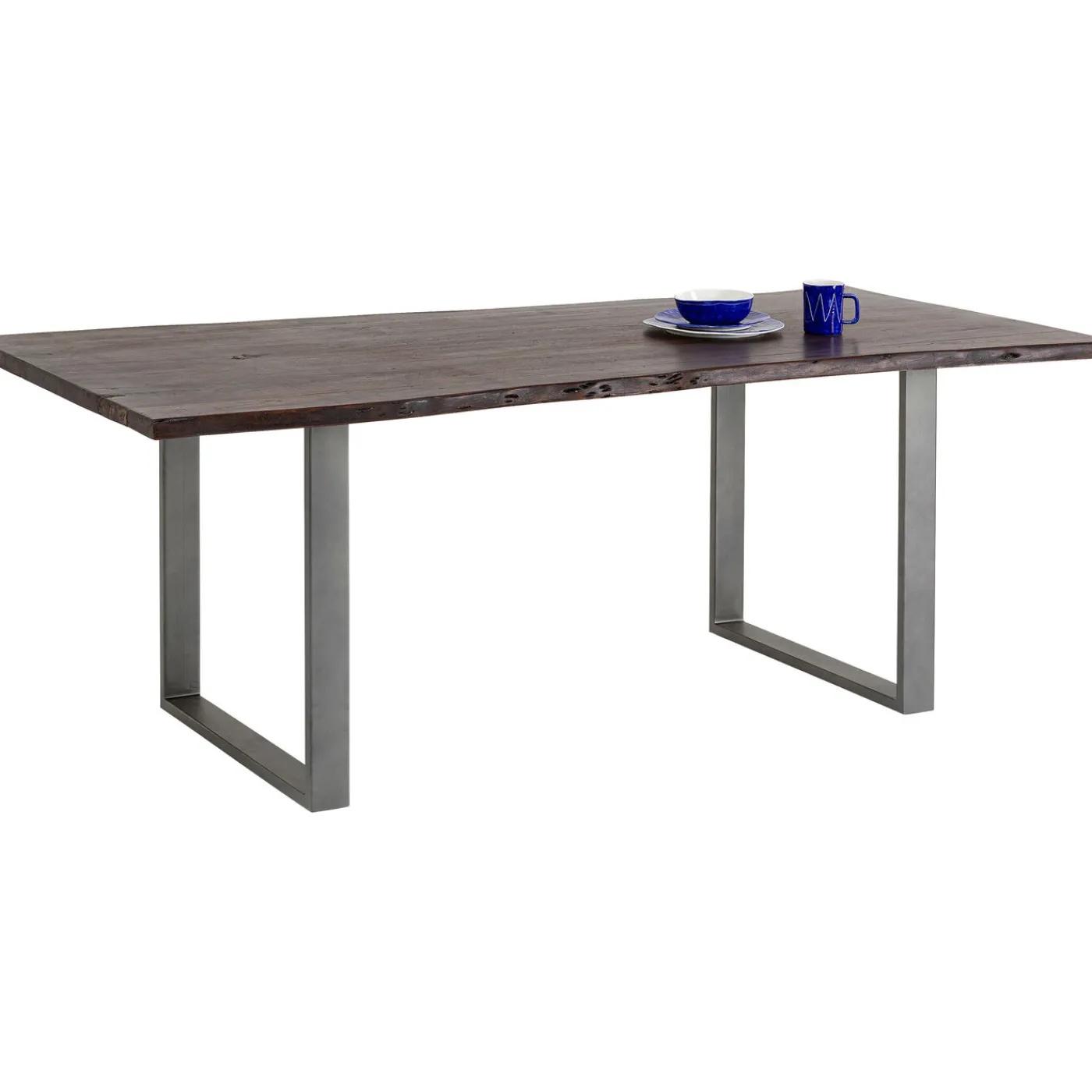 KARE Design Table Harmony Fonce Acier Brut 180X90