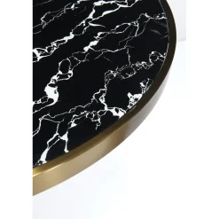 KARE Design Table Haute San Remo Noir Rond 100X70Cmo