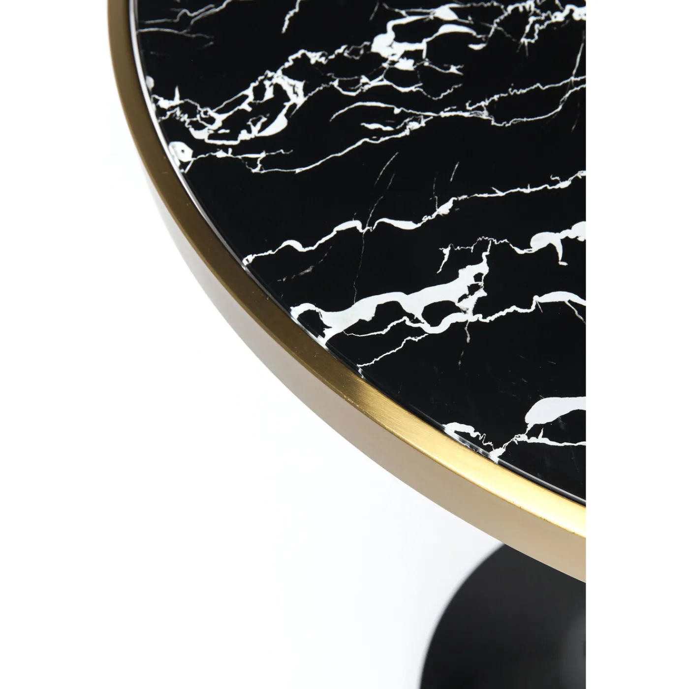 KARE Design Table Haute San Remo Noir Rond 100X70Cmo