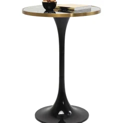 KARE Design Table Haute San Remo Noir Rond 100X70Cmo