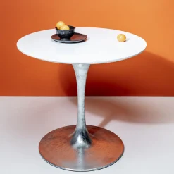 KARE Design Table Invitation Set Blanc Zinc O90Cm