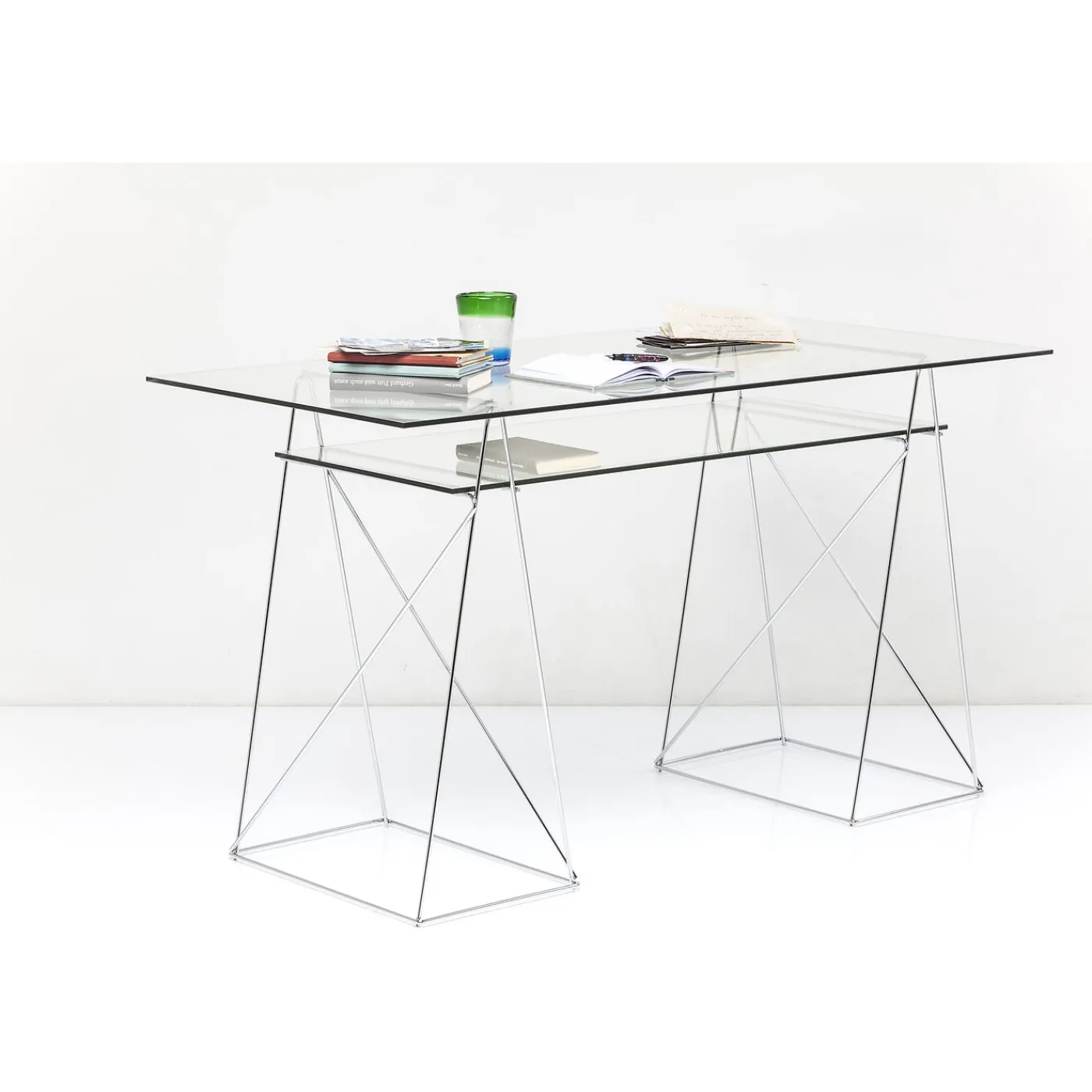 KARE Design Table Polar Chrome 8 Mm (Verre Trempe)
