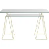 KARE Design Table Polar Laiton-Verre Trempe 8Mm