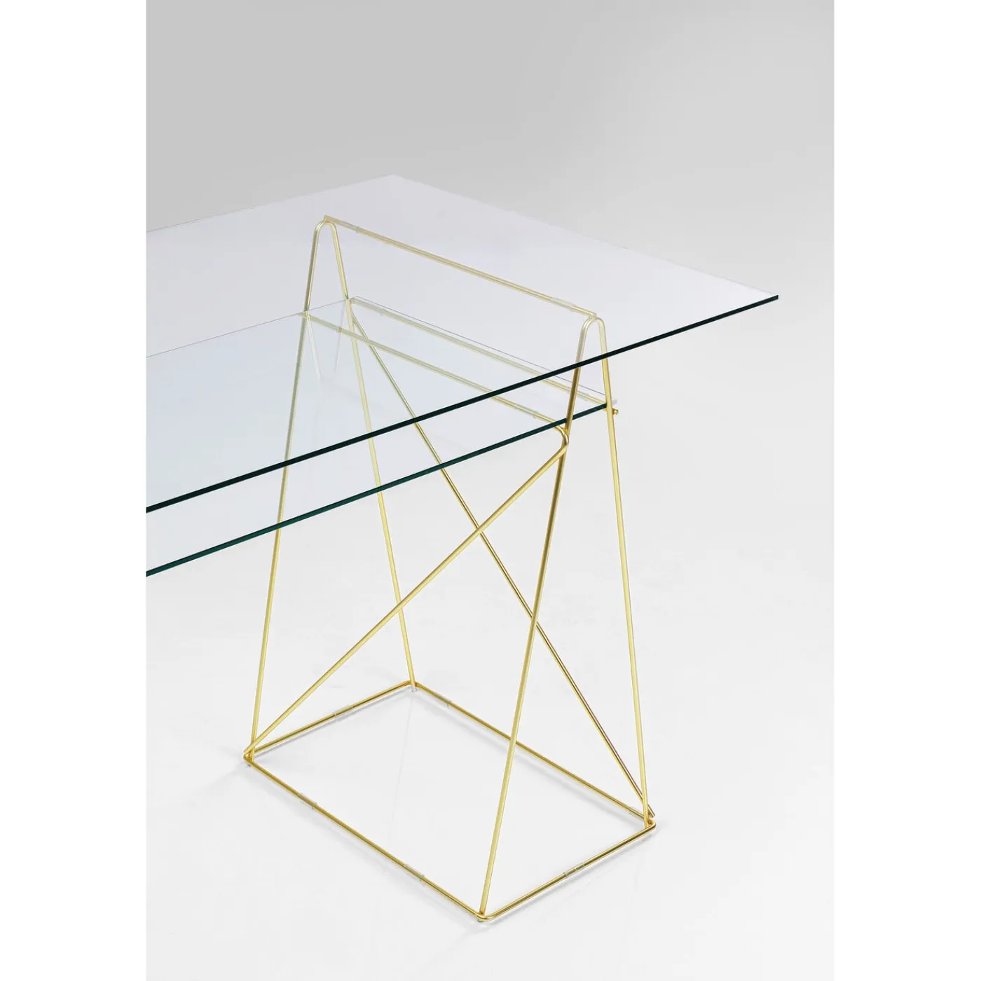 KARE Design Table Polar Laiton-Verre Trempe 8Mm