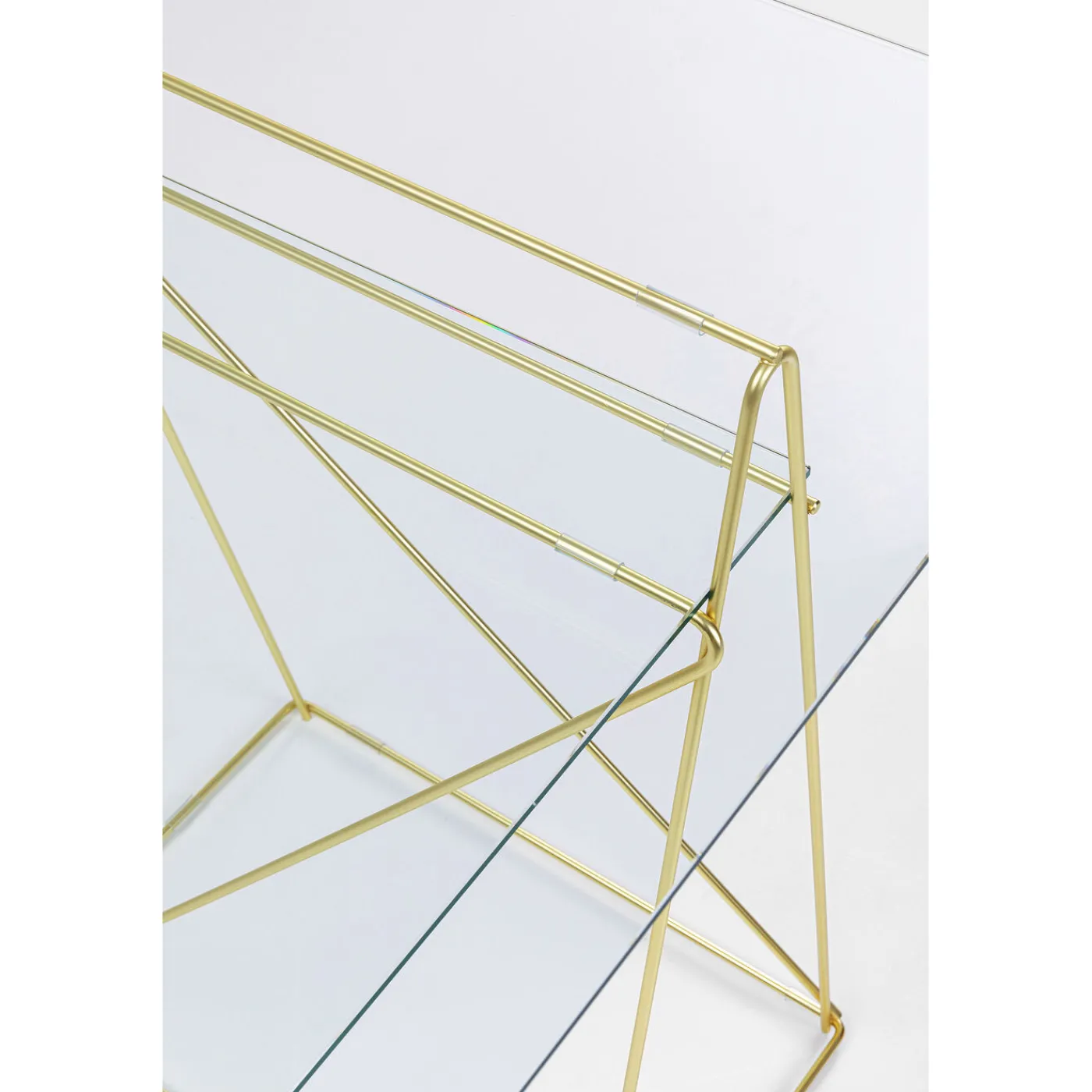 KARE Design Table Polar Laiton-Verre Trempe 8Mm