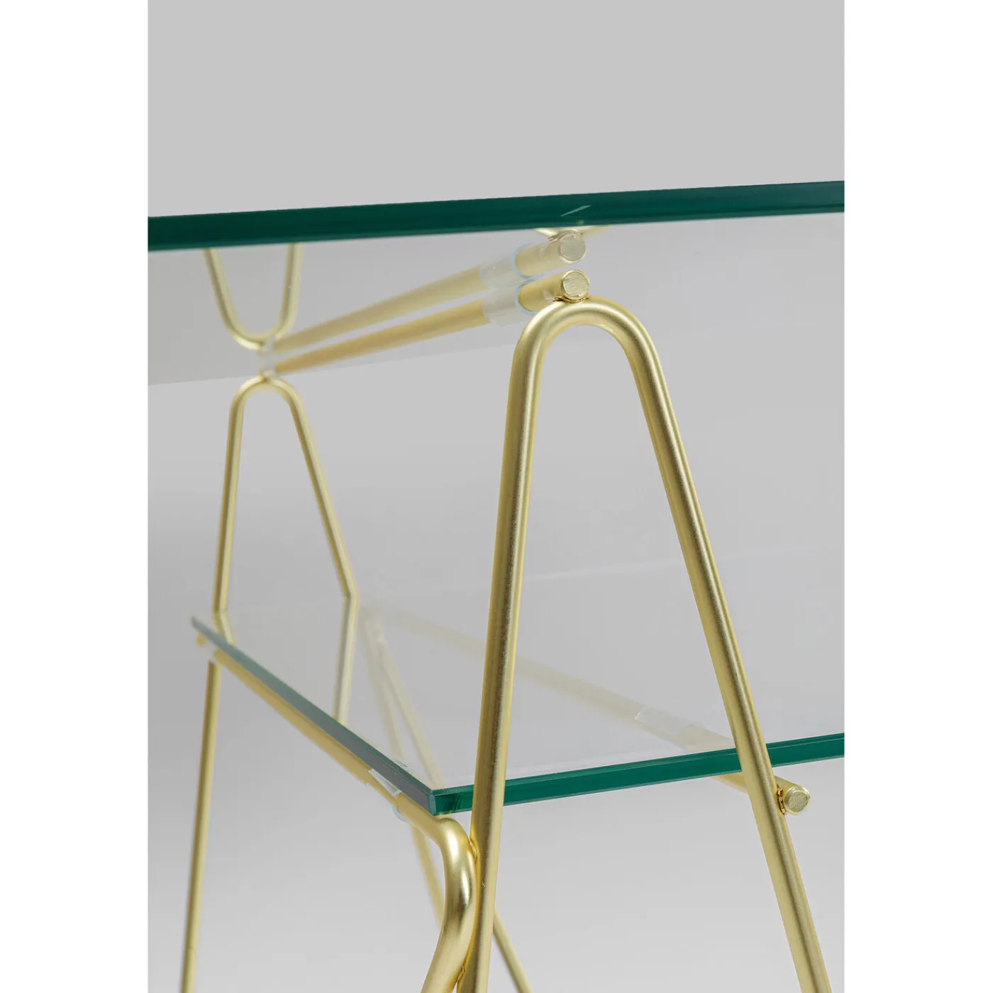 KARE Design Table Polar Laiton-Verre Trempe 8Mm