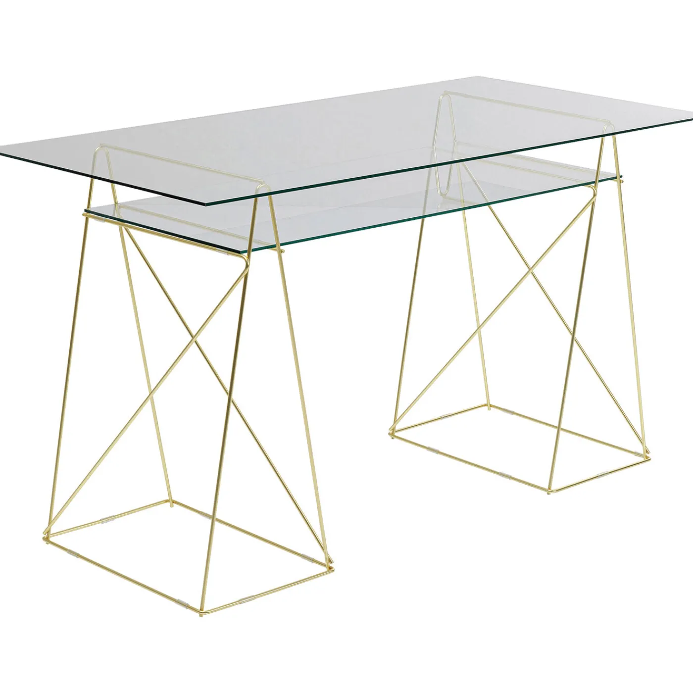KARE Design Table Polar Laiton-Verre Trempe 8Mm