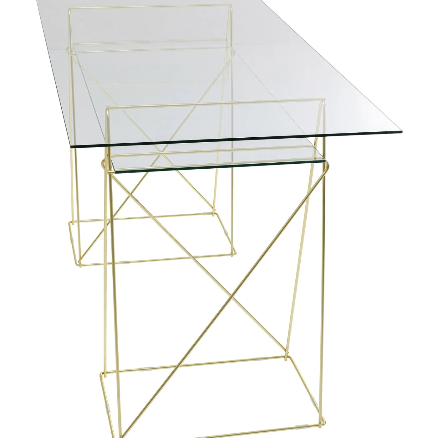 KARE Design Table Polar Laiton-Verre Trempe 8Mm