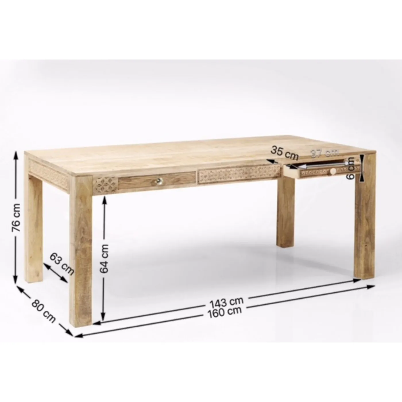 KARE Design Table Puro Plain 160X80Cm