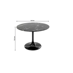 KARE Design Table Solo Marble Noir O110