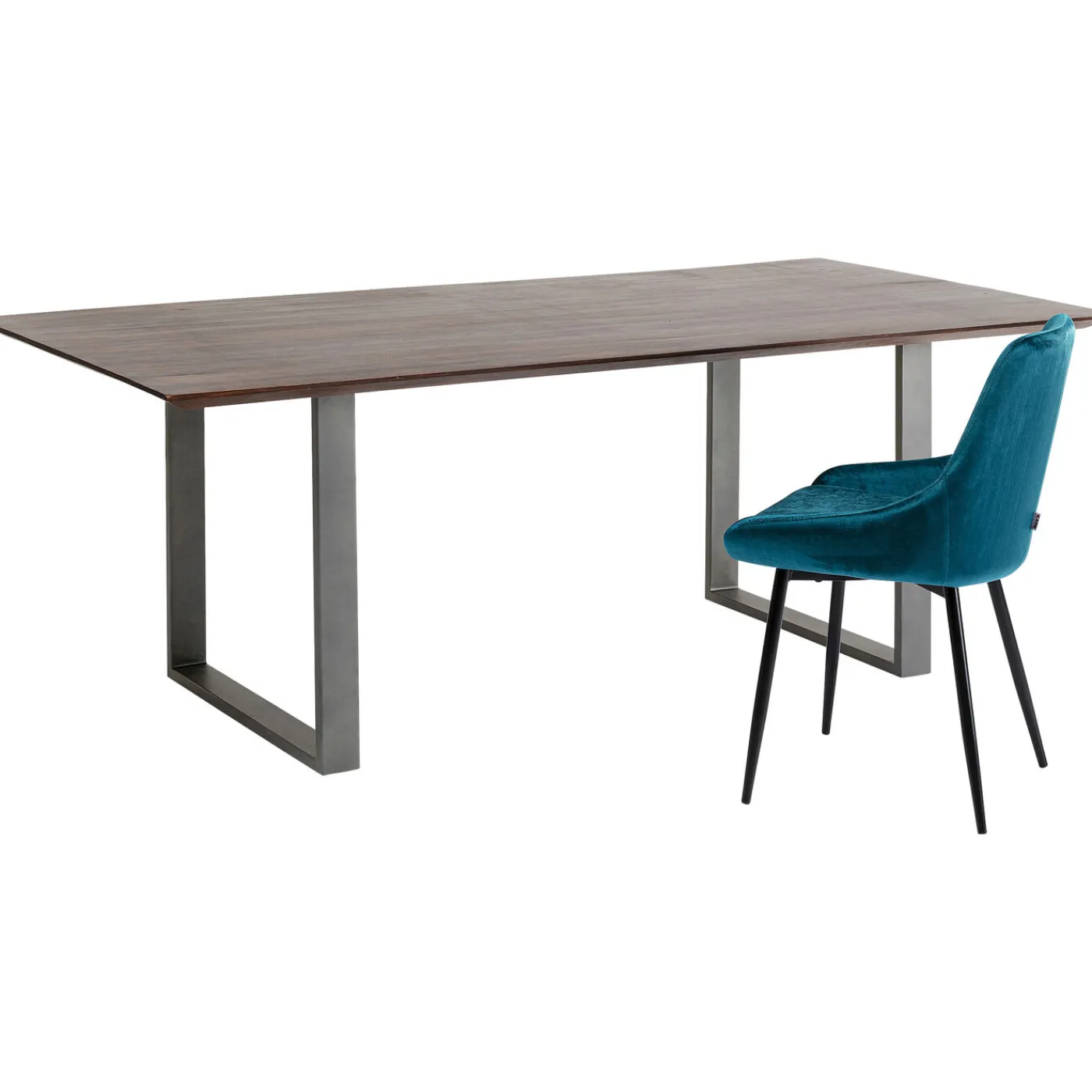 KARE Design Table Symphony Fonce Acier Brut 200X100