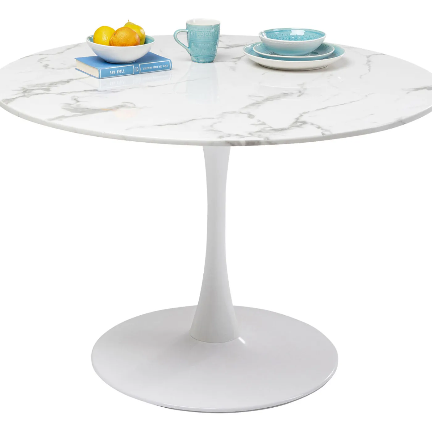 KARE Design Table Veneto Marbre Blanc O110Cm