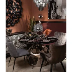 KARE Design Table Volcano Argente O120Cm