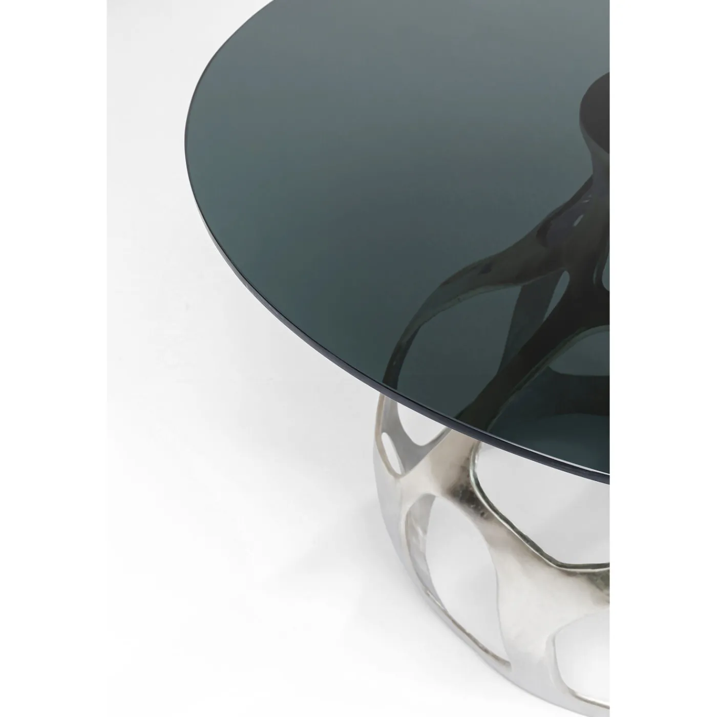 KARE Design Table Volcano Argente O120Cm