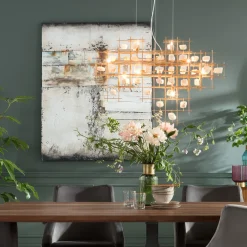 KARE Design Tableau Acrylique Abstract Gris Line Two 120X150Cm