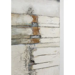 KARE Design Tableau Acrylique Abstract Gris Line Two 120X150Cm