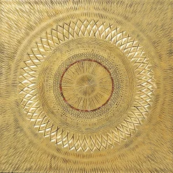 KARE Design Tableau Décoratif Art Geometric Circle Dore 120X12