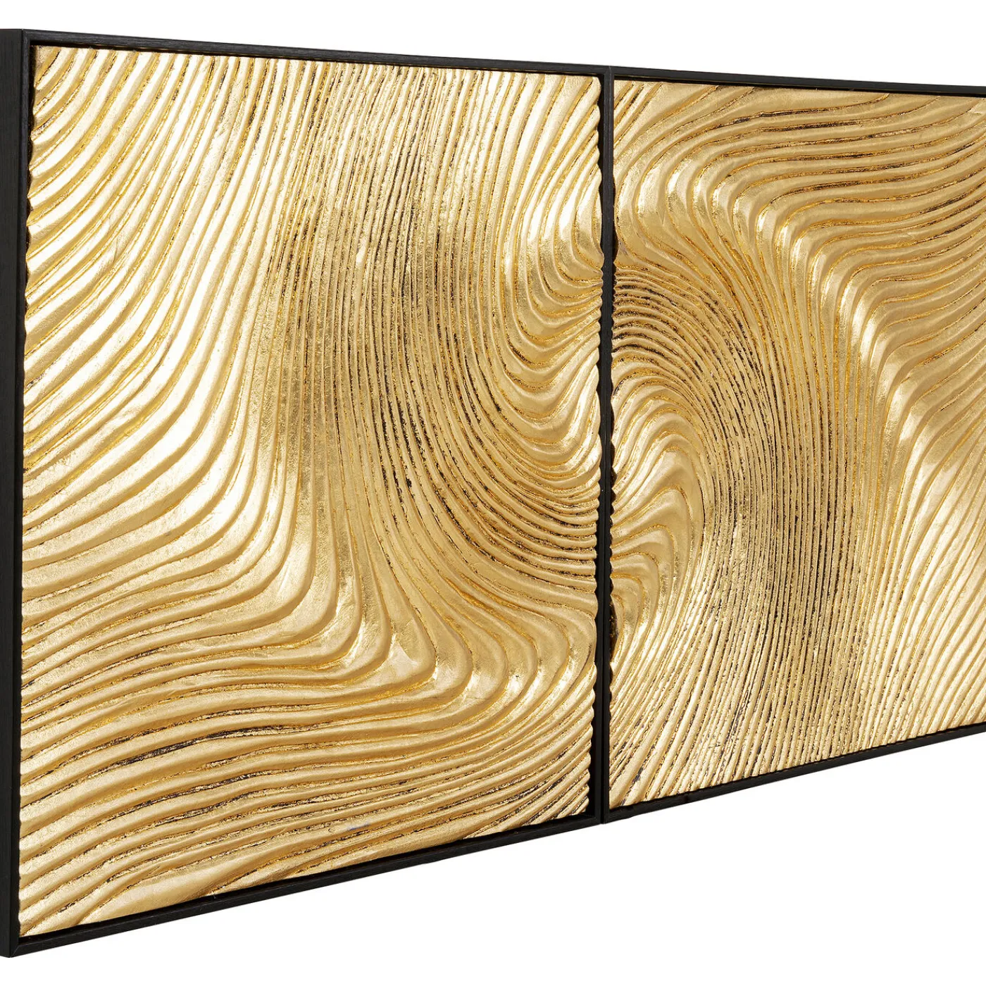 KARE Design Tableau Décoratif Wave Dore (2/Set)
