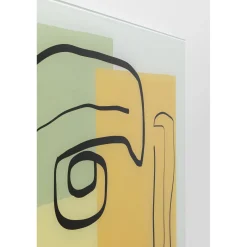 KARE Design Tableau En Verre Art Face Pastell 100X100Cm