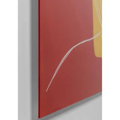 KARE Design Tableau En Verre Art Face Rouge 100X100Cm