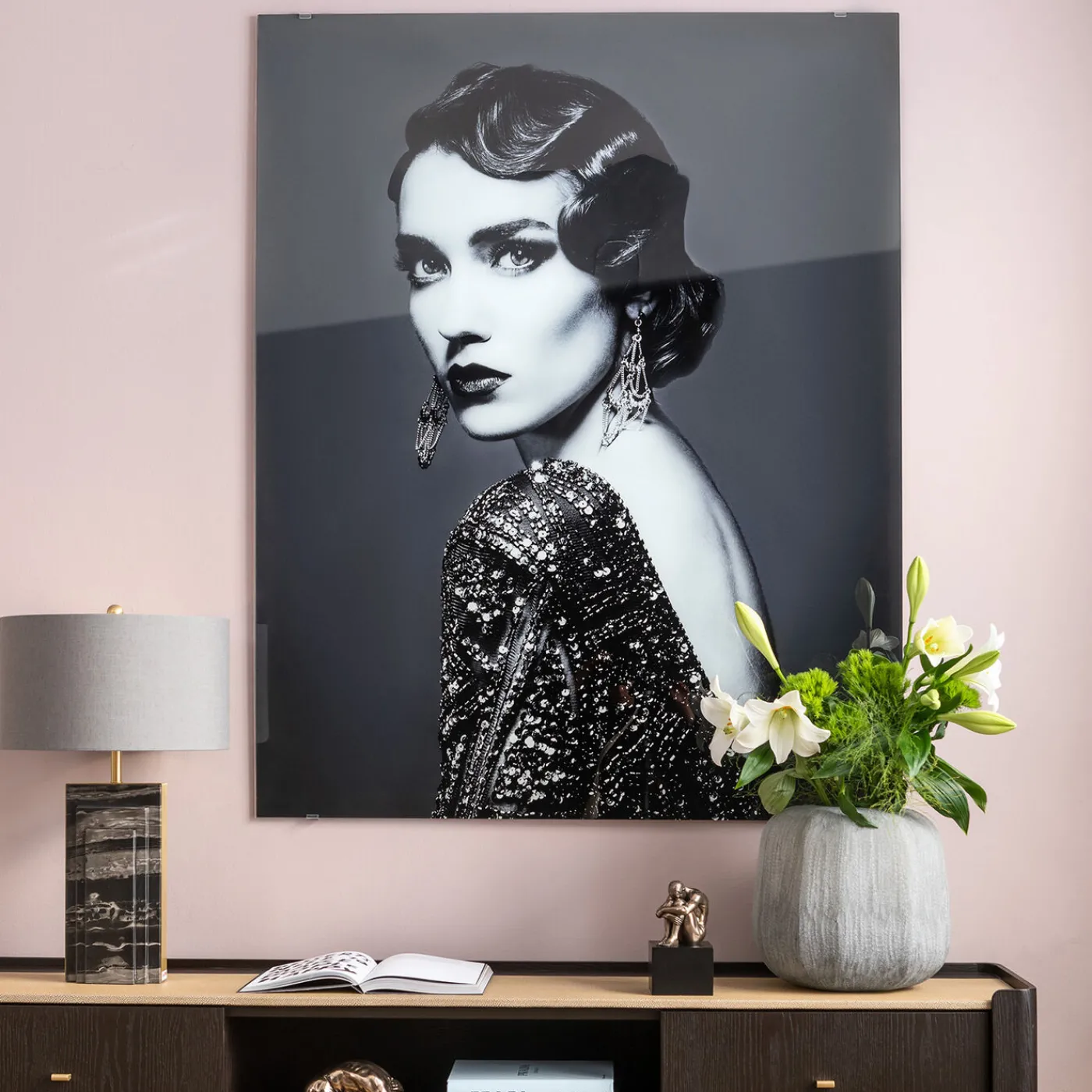 KARE Design Tableau En Verre Beauty Lady 120X150Cm