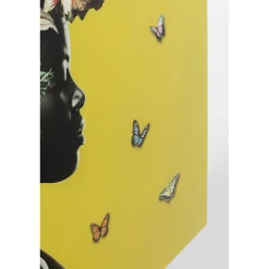 KARE Design Tableau En Verre Bouquet Beauty Yellow 100X100Cm