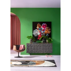 KARE Design Tableau En Verre Colorful Swarm Fish 120X120Cm