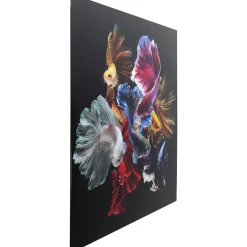 KARE Design Tableau En Verre Colorful Swarm Fish 120X120Cm