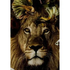 KARE Design Tableau En Verre Curious Lion O100Cm