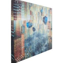 KARE Design Tableau En Verre 3D Future City 150X100Cm