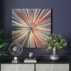 KARE Design Tableau En Verre 3D Light Speed 100X100Cm