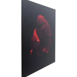 KARE Design Tableau En Verre Fire Fish 100X100Cm