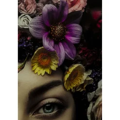 KARE Design Tableau En Verre Flower Art Lady 80X80Cm