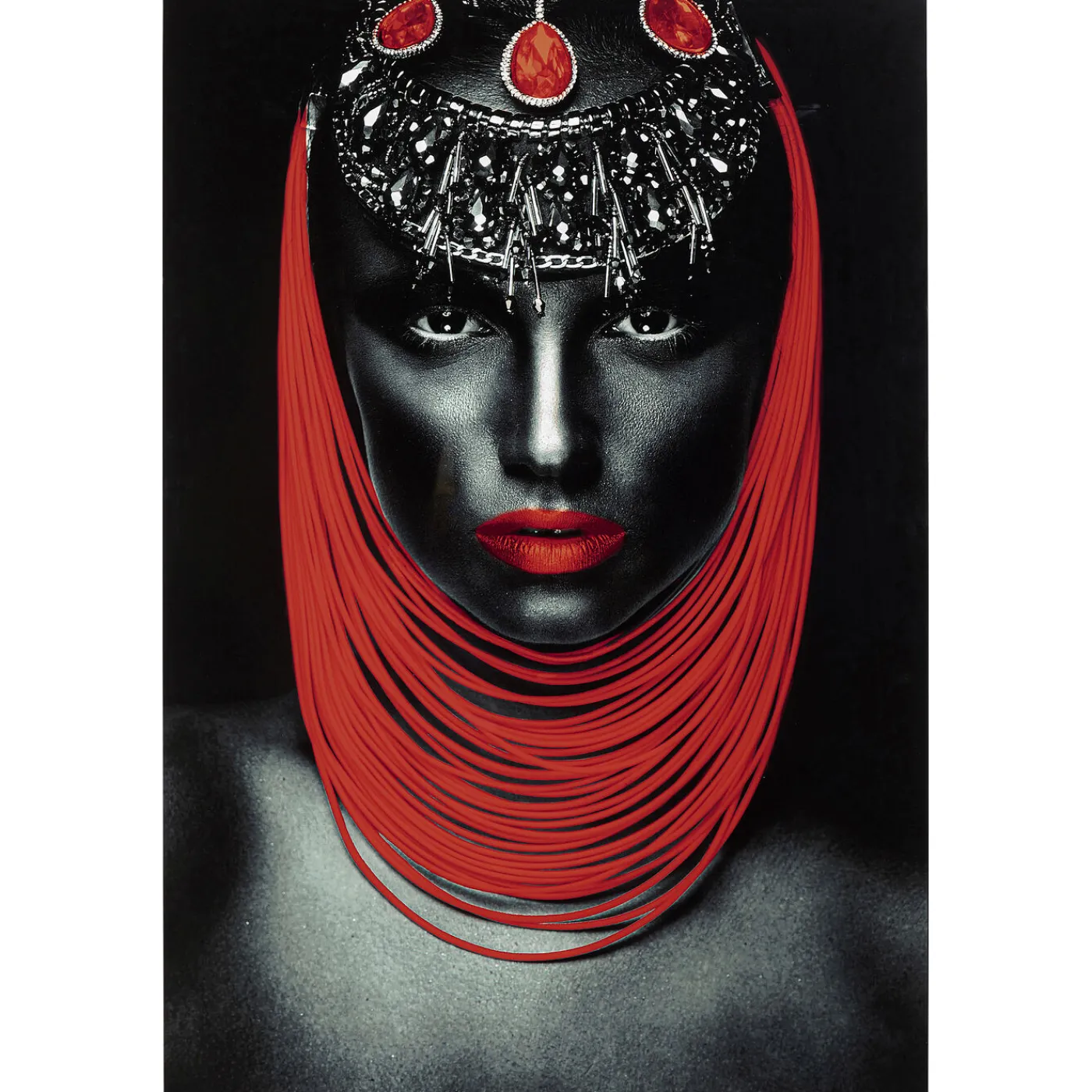 KARE Design Tableau En Verre Lady Lips Red 80X120