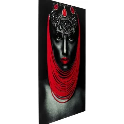 KARE Design Tableau En Verre Lady Lips Red 80X120