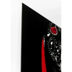 KARE Design Tableau En Verre Lady Lips Red 80X120
